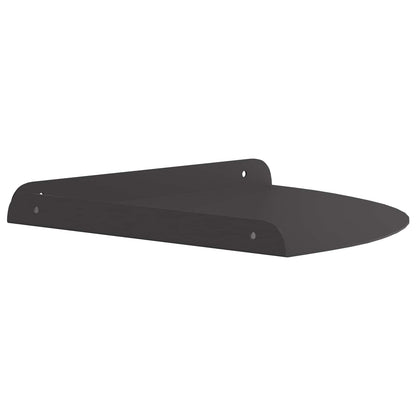 Wandplank met plank met opslag 2 pcs Zwart 18 x 18 x 2.3 cm