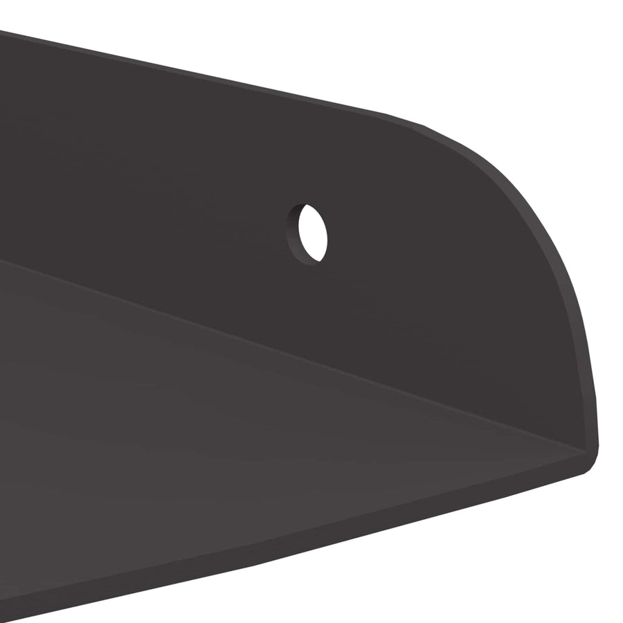 Drijvende plank met plank met opslag 4 pcs Zwart 30 x 30 x 2 cm