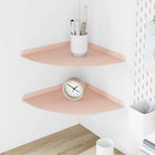 Zwevende wandplank 30x30x2 cm roze (2 stuks)
