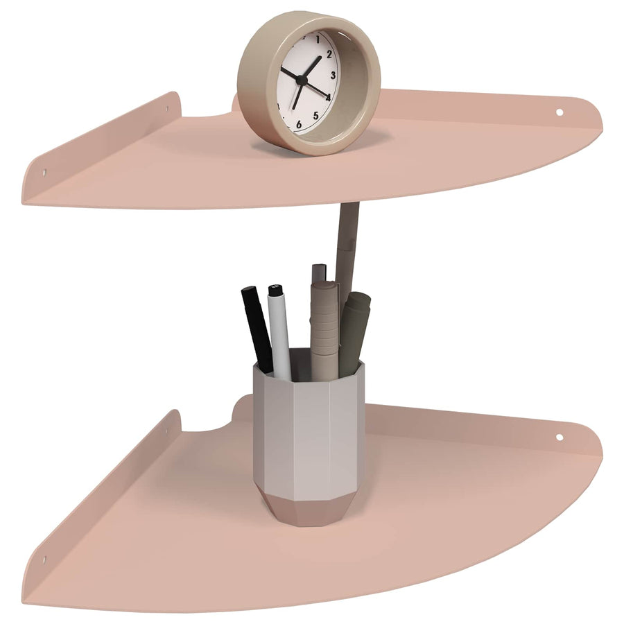 Drijvende plank met plank met opslag 2 pcs Roze 30 x 30 x 2 cm