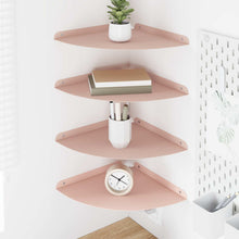 Drijvende plank met plank met opslag 4 pcs Roze 30 x 30 x 2 cm