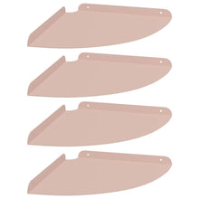 Drijvende plank met plank met opslag 4 pcs Roze 30 x 30 x 2 cm