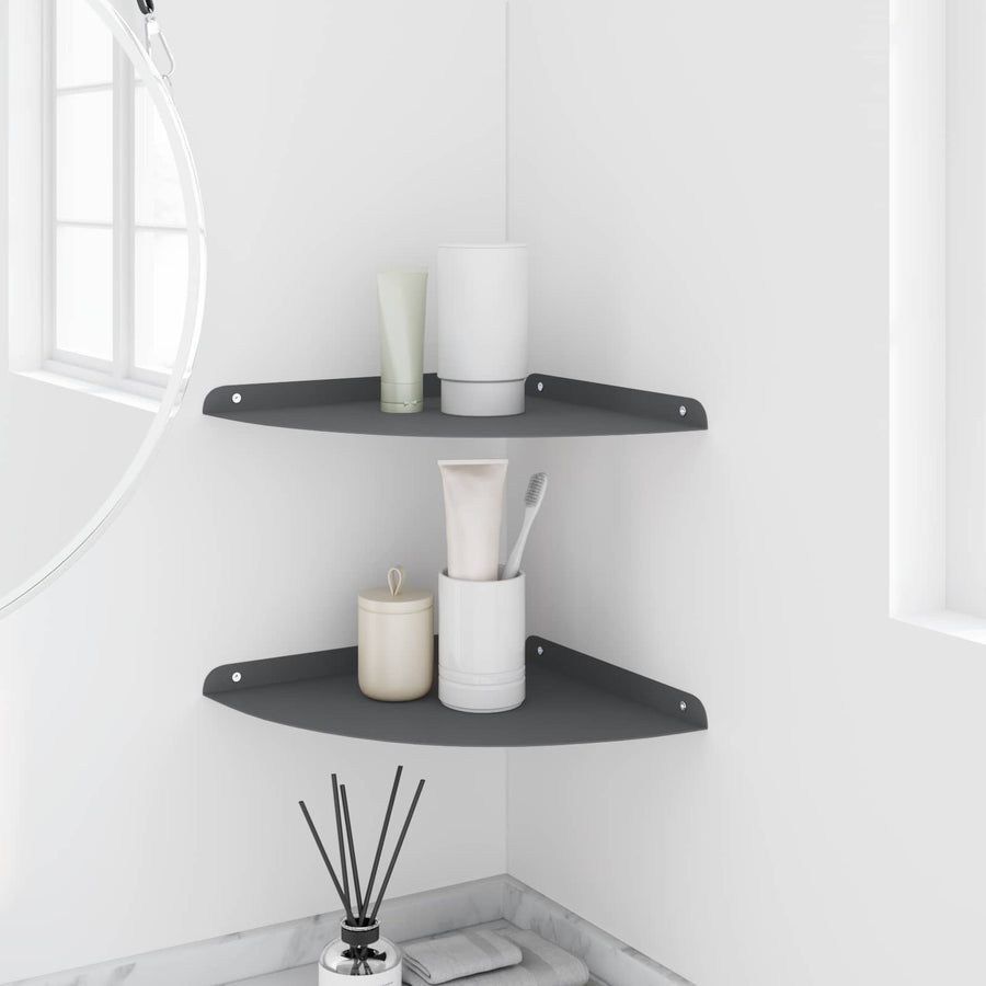 Drijvende plank met plank 2 pcs Antraciet 30 x 30 x 2 cm
