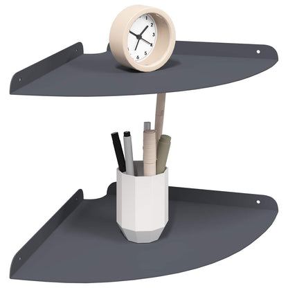 Drijvende plank met plank 2 pcs Antraciet 30 x 30 x 2 cm