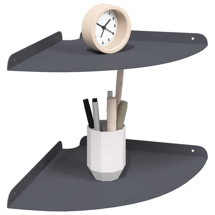 Drijvende plank met plank 2 pcs Antraciet 30 x 30 x 2 cm