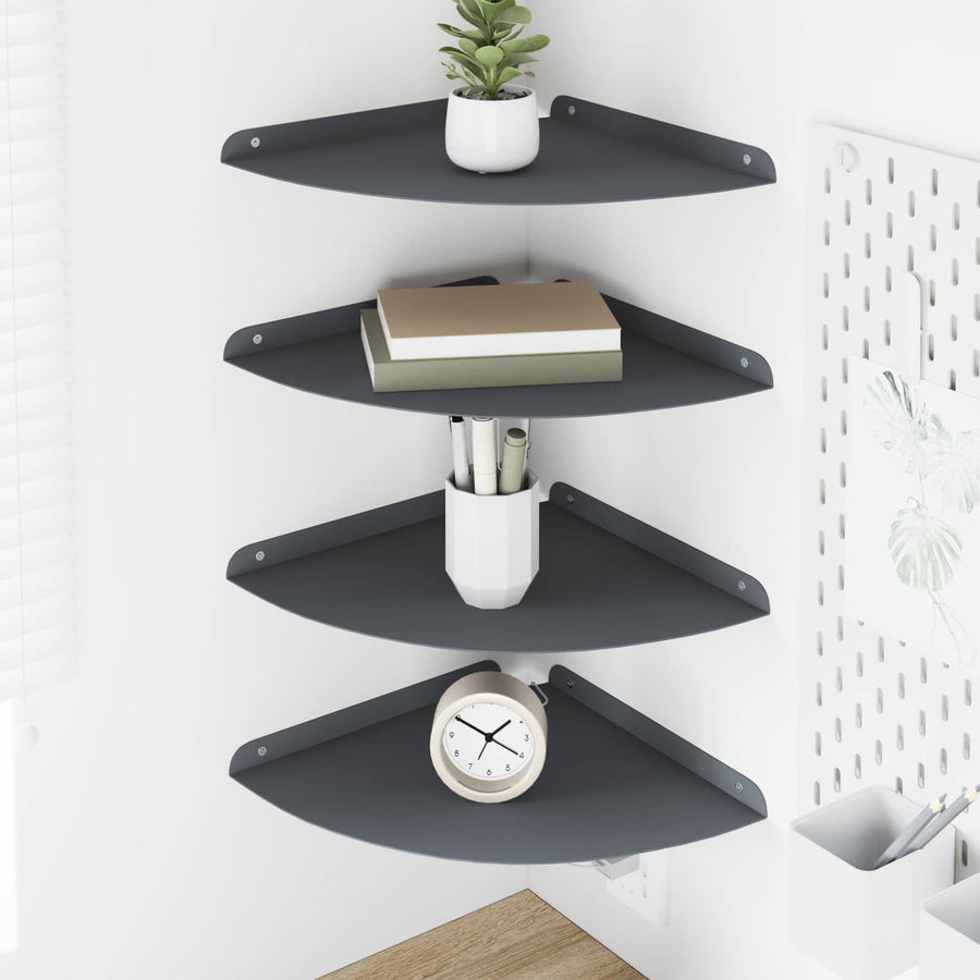Drijvende plank met plank 4 pcs Antraciet 30 x 30 x 2 cm