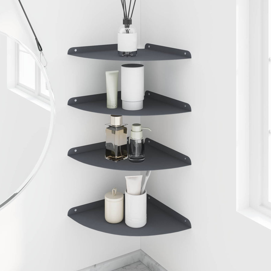 Drijvende plank met plank 4 pcs Antraciet 30 x 30 x 2 cm