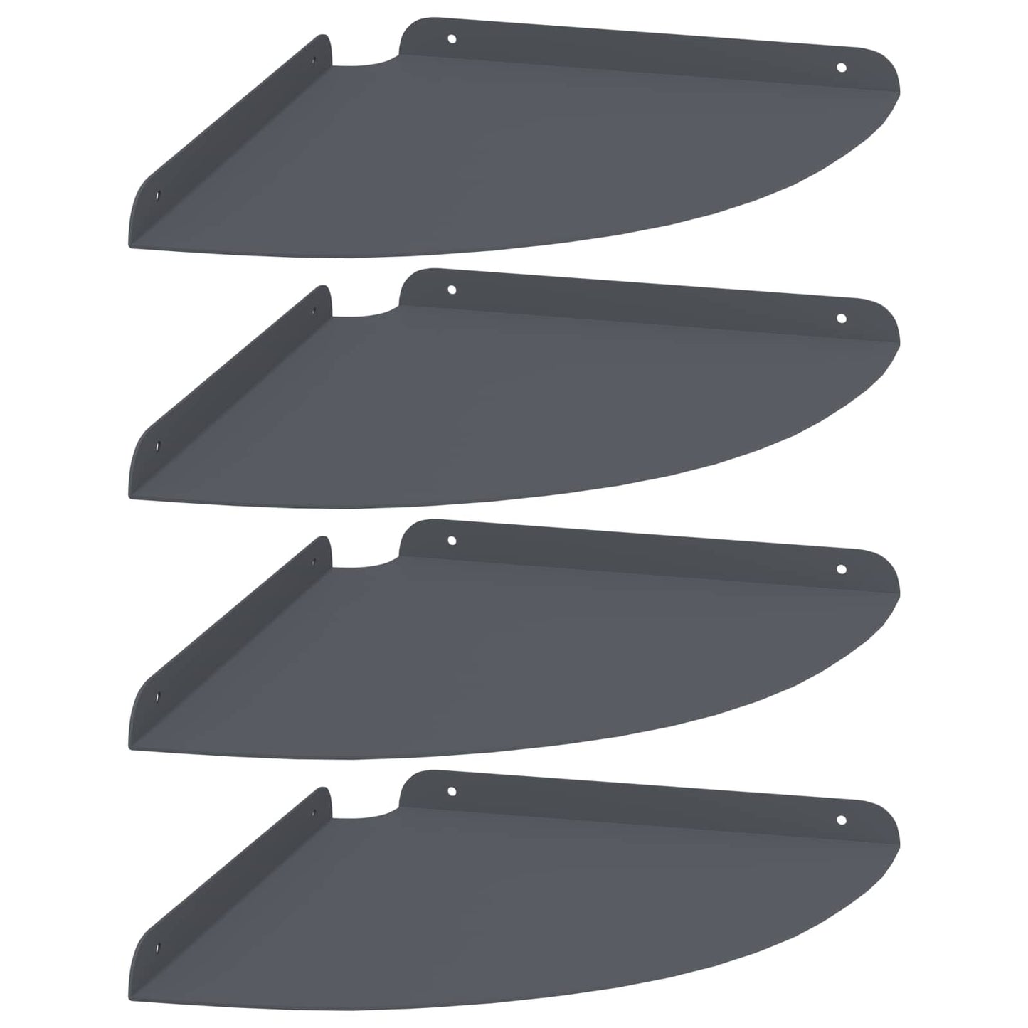 Drijvende plank met plank 4 pcs Antraciet 30 x 30 x 2 cm