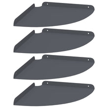 Drijvende plank met plank 4 pcs Antraciet 30 x 30 x 2 cm