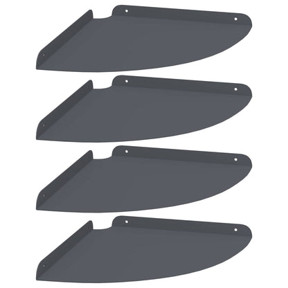 Drijvende plank met plank 4 pcs Antraciet 30 x 30 x 2 cm