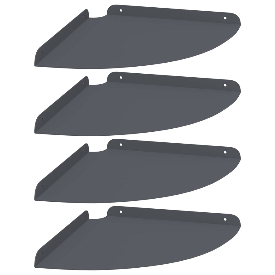 Drijvende plank met plank 4 pcs Antraciet 30 x 30 x 2 cm