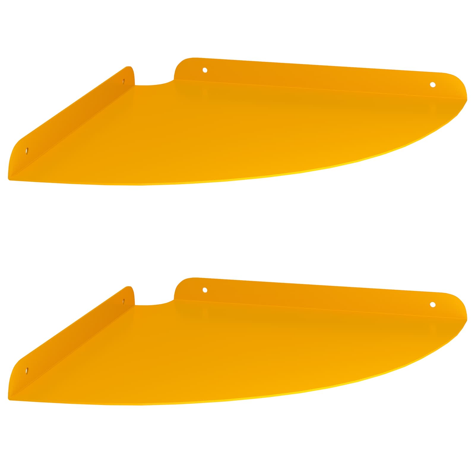 Drijvende plank met plank 2 pcs Mosterdgeel 30 x 30 x 2 cm