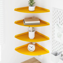Drijvende plank met plank 4 pcs Mosterdgeel 30 x 30 x 2 cm