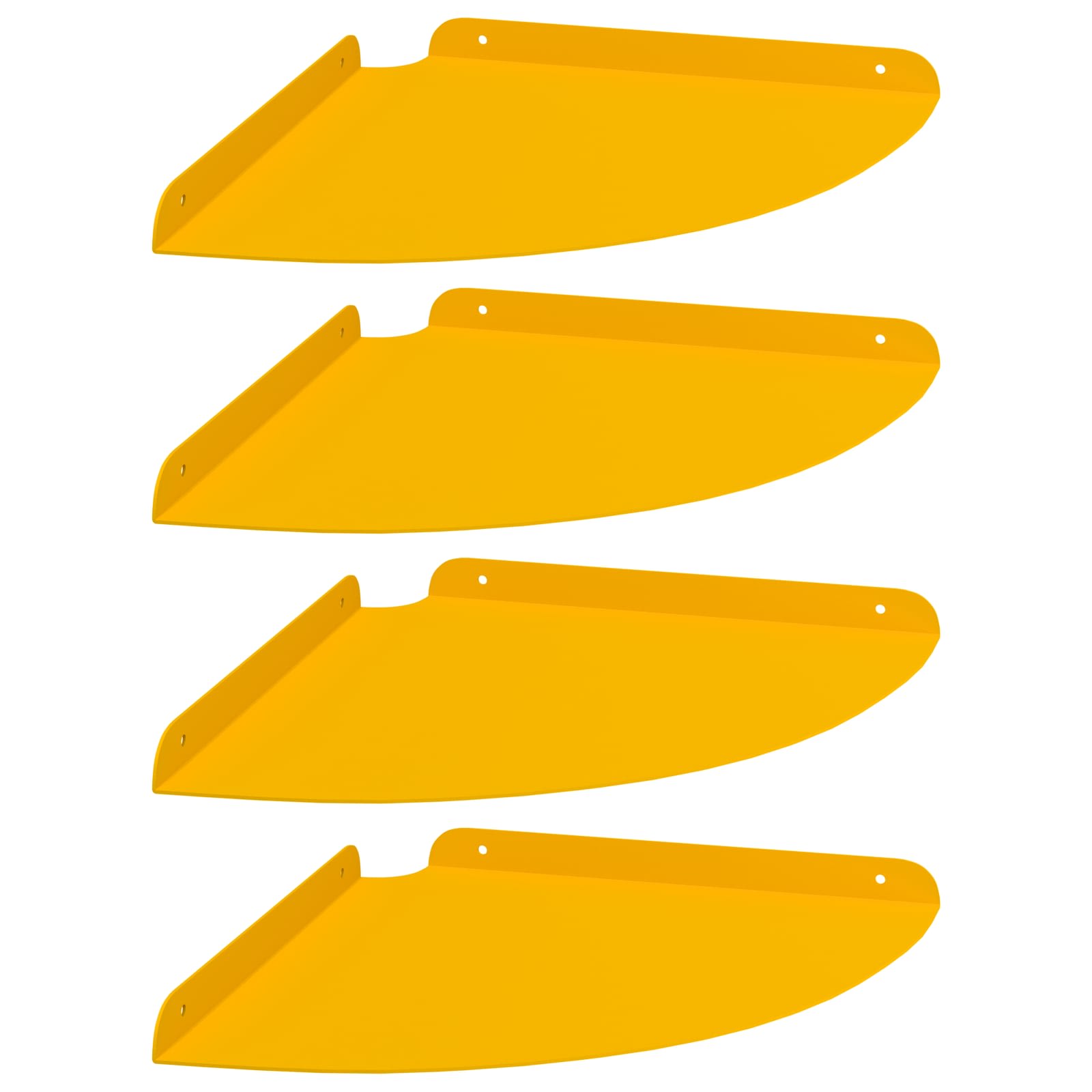 Drijvende plank met plank 4 pcs Mosterdgeel 30 x 30 x 2 cm
