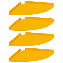 Drijvende plank met plank 4 pcs Mosterdgeel 30 x 30 x 2 cm