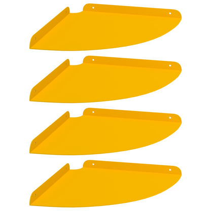 Drijvende plank met plank 4 pcs Mosterdgeel 30 x 30 x 2 cm