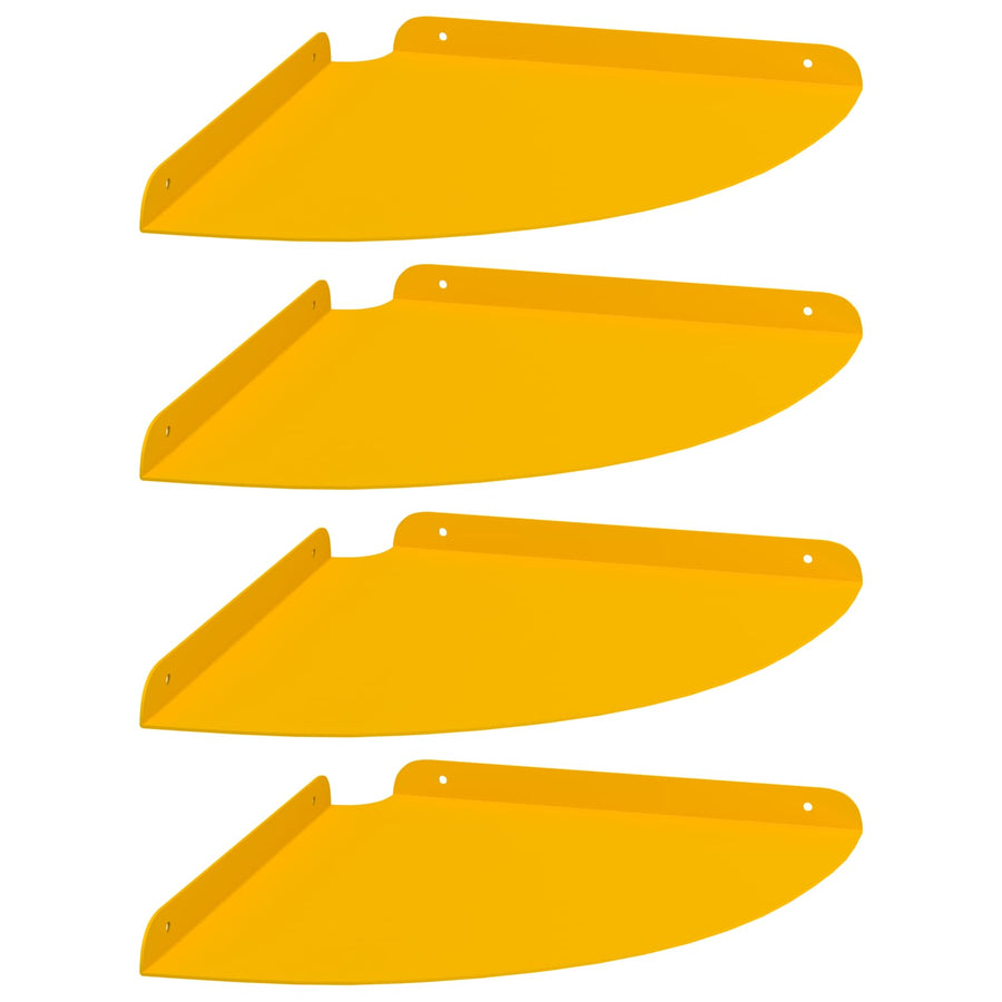 Drijvende plank met plank 4 pcs Mosterdgeel 30 x 30 x 2 cm