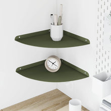 Drijvende plank met plank 2 pcs Olijf Groen 30 x 30 x 2 cm