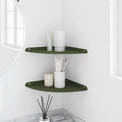 Drijvende plank met plank 2 pcs Olijf Groen 30 x 30 x 2 cm
