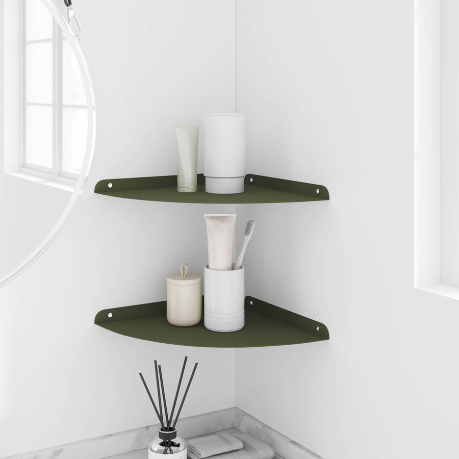 Drijvende plank met plank 2 pcs Olijf Groen 30 x 30 x 2 cm