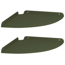Drijvende plank met plank 2 pcs Olijf Groen 30 x 30 x 2 cm