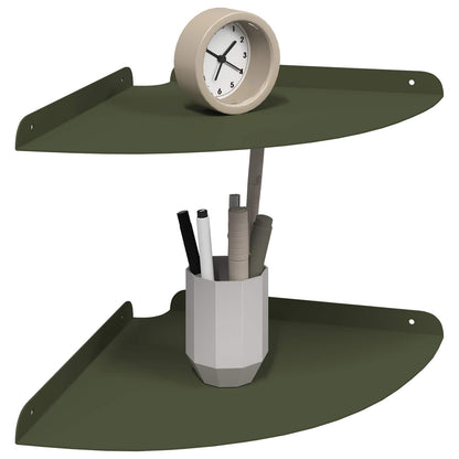 Drijvende plank met plank 2 pcs Olijf Groen 30 x 30 x 2 cm