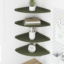 Drijvende plank met plank 4 pcs Olijfgroen 30 x 30 x 2 cm