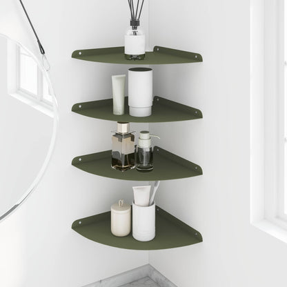 Drijvende plank met plank 4 pcs Olijfgroen 30 x 30 x 2 cm