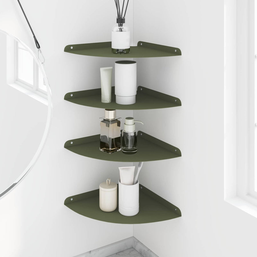 Drijvende plank met plank 4 pcs Olijfgroen 30 x 30 x 2 cm