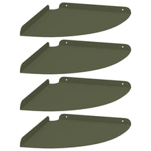 Drijvende plank met plank 4 pcs Olijfgroen 30 x 30 x 2 cm
