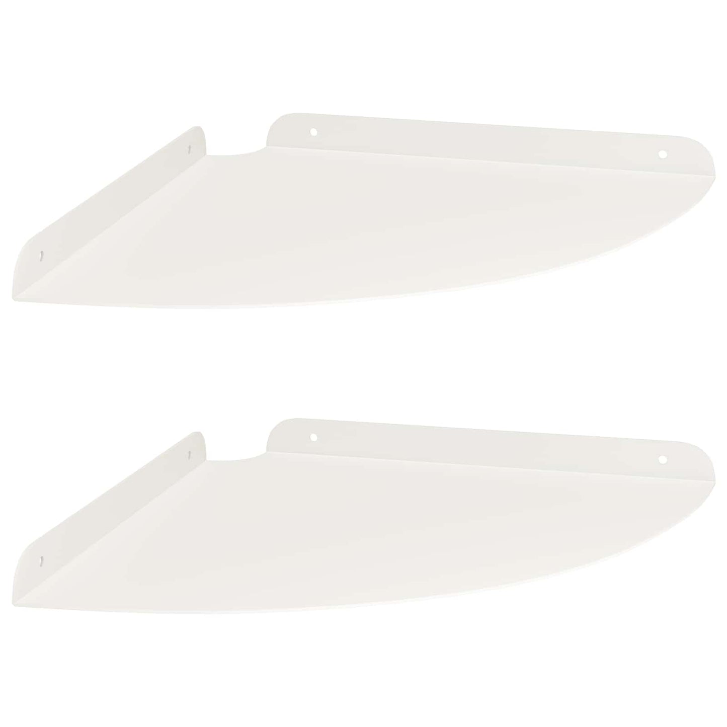Drijvende plank met plank met opslag 2 pcs Wit 30 x 30 x 2 cm