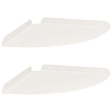 Drijvende plank met plank met opslag 2 pcs Wit 30 x 30 x 2 cm
