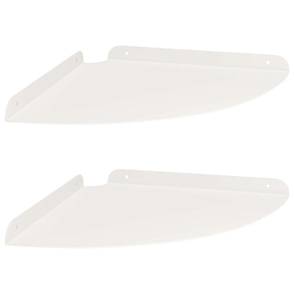 Drijvende plank met plank met opslag 2 pcs Wit 30 x 30 x 2 cm
