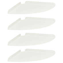 Drijvende plank met plank met opslag 4 pcs Wit 30 x 30 x 2 cm