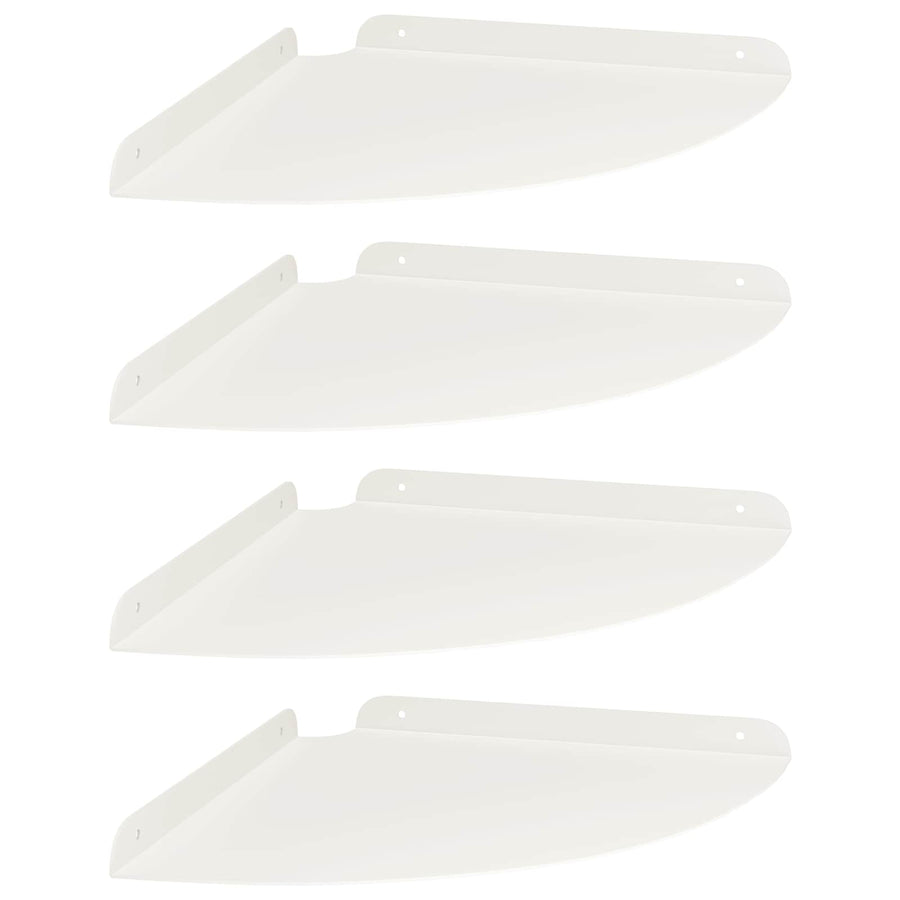 Drijvende plank met plank met opslag 4 pcs Wit 30 x 30 x 2 cm
