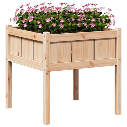 Tuin Bloempot Natuur 70 x 70 x 70 cm Massief grenenhout