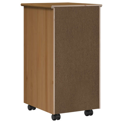 Rolling Kast Honingbruin 34 x 39 x 65,5 cm Massief Vurenhout