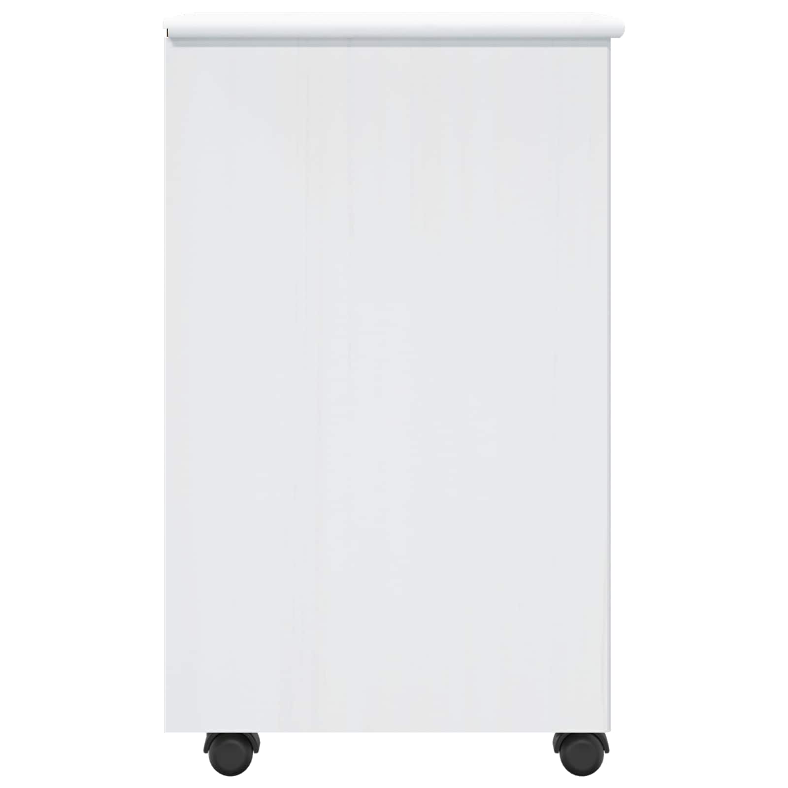 Rolling Kast met wiel Wit 34 x 39 x 65,5 cm Massief Vurenhout