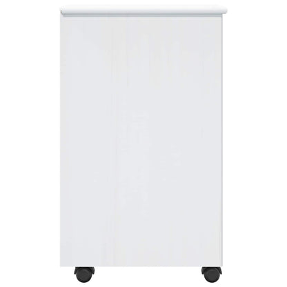 Rolling Kast met wiel Wit 34 x 39 x 65,5 cm Massief Vurenhout