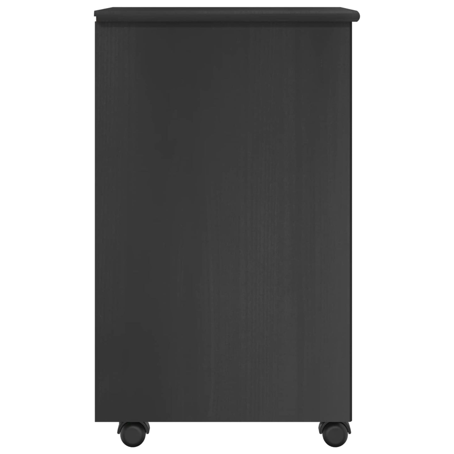 Rolling Kast met wiel Grijs 34 x 39 x 65,5 cm Massief Vurenhout