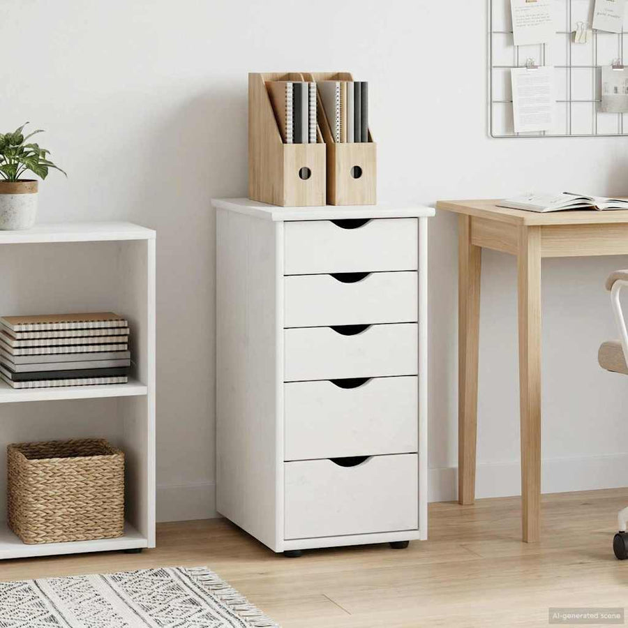 Kast Wit 34 x 39 x 61,5 cm Massief Vurenhout