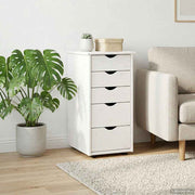 Ladekast 34x39x61,5 cm wit massief vurenhout