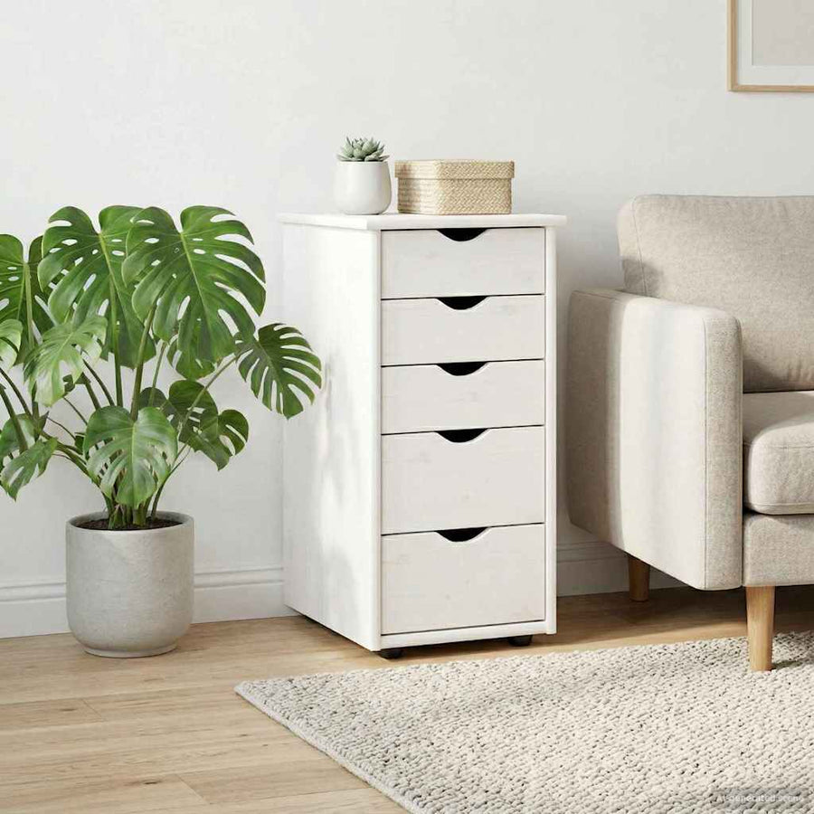 Kast Wit 34 x 39 x 61,5 cm Massief Vurenhout