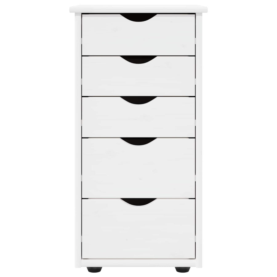 Kast Wit 34 x 39 x 61,5 cm Massief Vurenhout