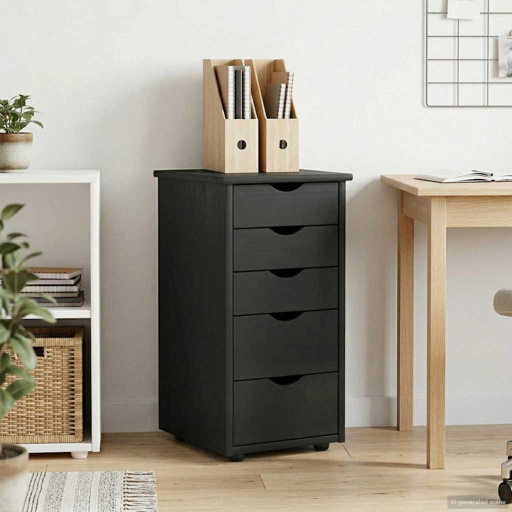 Kast Grijs 34 x 39 x 61,5 cm Massief Vurenhout