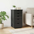 Ladekast 34x39x61,5 cm massief vurenhout grijs