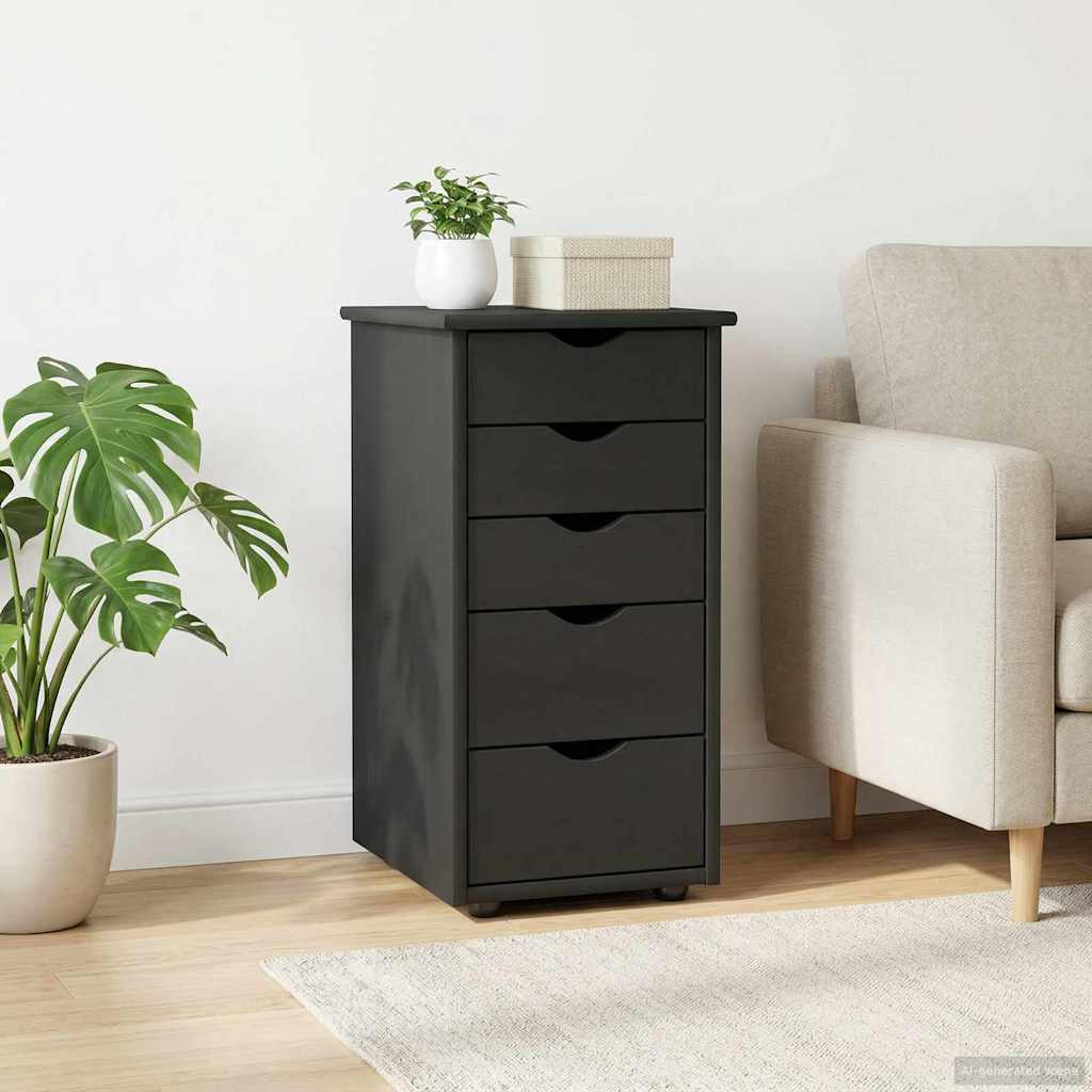Kast Grijs 34 x 39 x 61,5 cm Massief Vurenhout