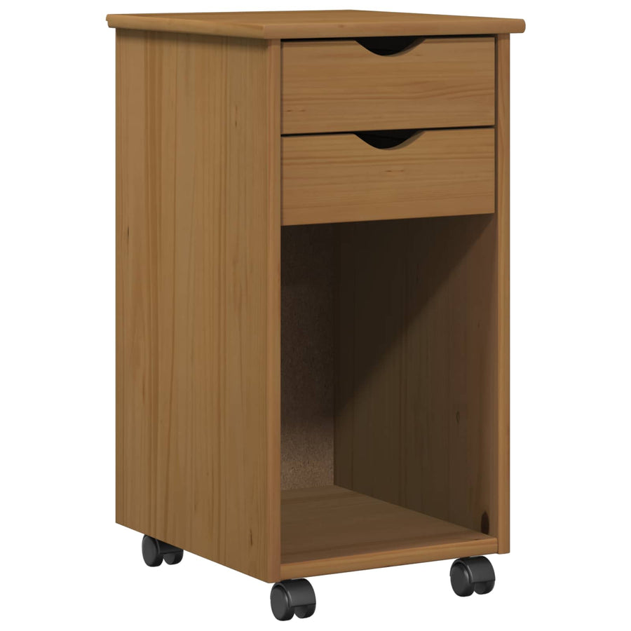 Rolling Kast HoningBruin 34 x 39 x 65,5 cm Massief grenenhout