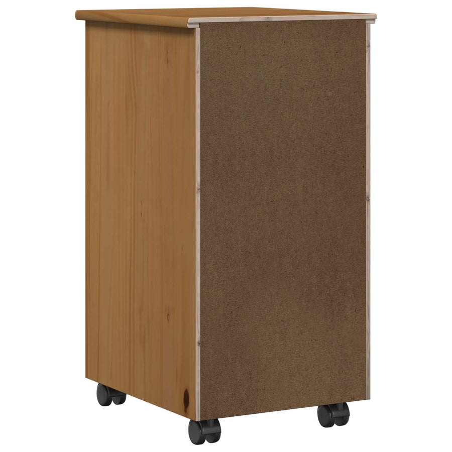 Rolling Kast HoningBruin 34 x 39 x 65,5 cm Massief grenenhout