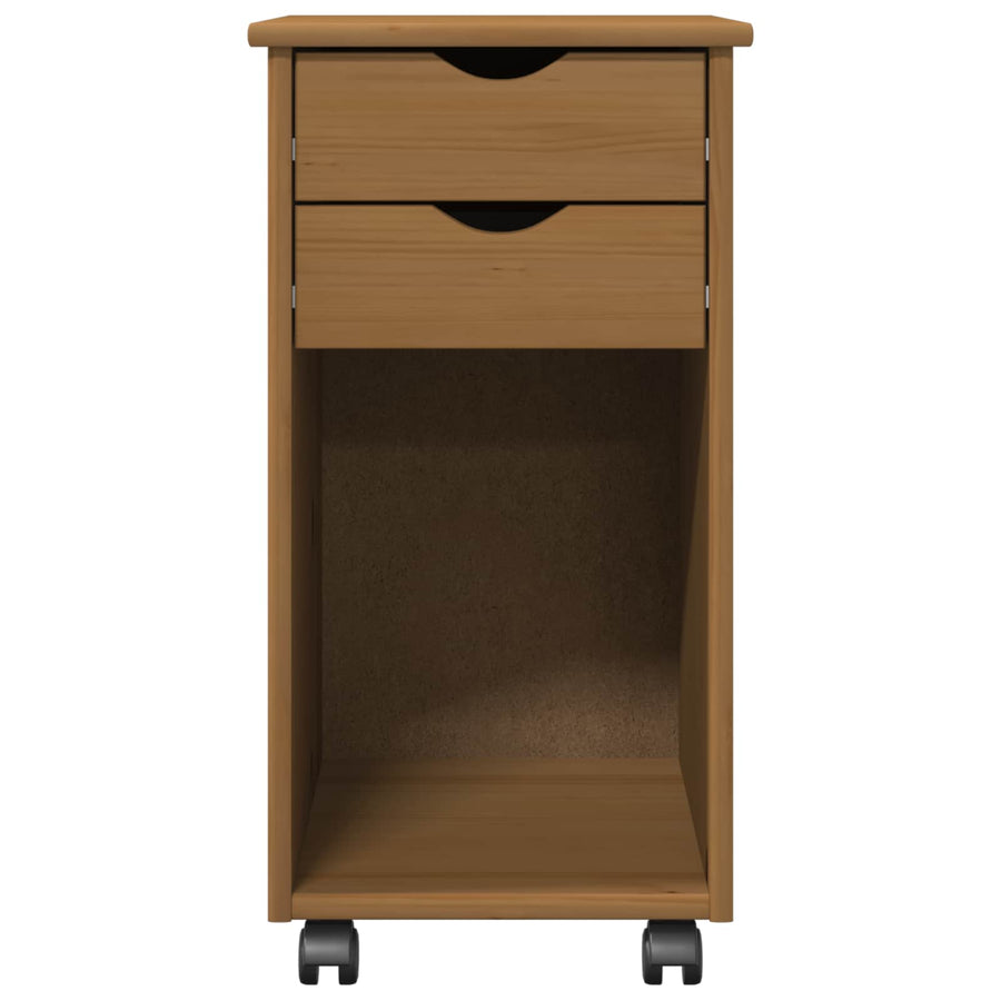 Rolling Kast HoningBruin 34 x 39 x 65,5 cm Massief grenenhout